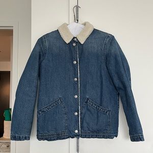 Jcrew jean/shearling jacket